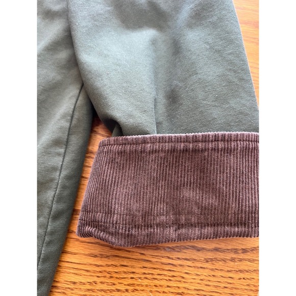 LL Bean Adirondack Barn Coat Loden Green Flannel Lined Cotton Jacket 3X NWT - Picture 6 of 15